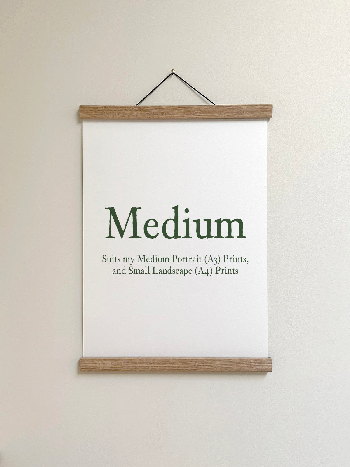 Medium Oak Print Hanger